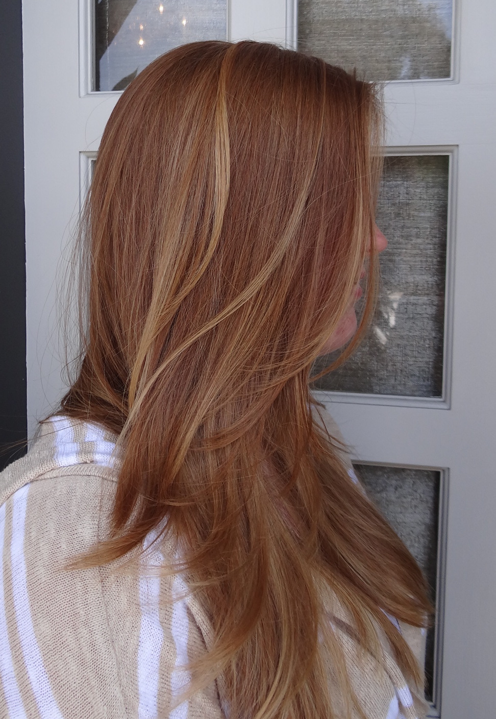 Images of strawberry blonde hair with highlights